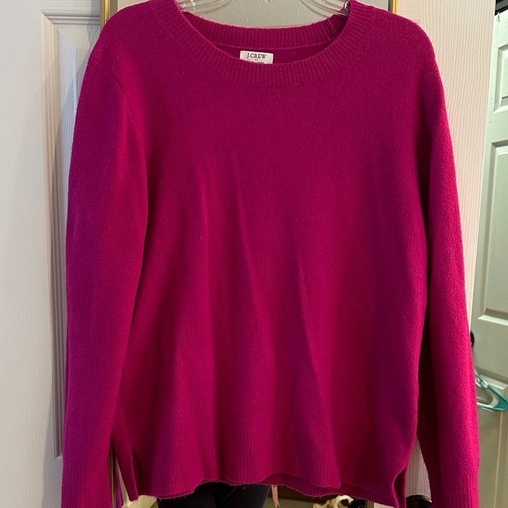 J. Crew Women's Fuchsia Crew Neck Sweater